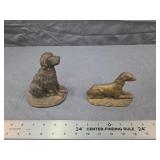 Antique Cast Iron Dog Figurines (2 Pieces)
