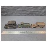 Antique Cast Iron Toy Vehicles Set
