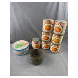 Kirk Pumpkin Cans & Maxwell House Coffee Tin