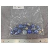 Blue Glass & Stone Marbles Collection