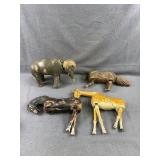 Antique Schoenhut Jointed Circus Animal Lot