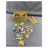 Antique Hygieia Chalk Box & 1932 Comic Puzzle