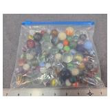 Assorted Glass Marbles - Various Colors & Sizes