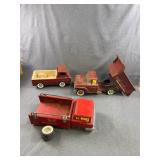 Structo Pressed Steel Toy Truck Set