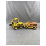 Tonka Pressed Steel Forklift & Van Lot