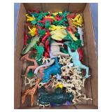 Plastic Dinosaur & Caveman Toy Collection