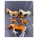 Assorted Plastic Toy Horses Collection