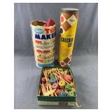 Tinkertoy & Halsam Checker Set Lot