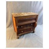 Antique Empire Miniature Mahogany Chest