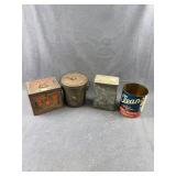 Antique Advertising Tin Collection, 4 Pieces