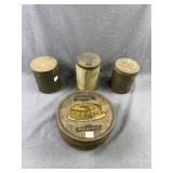 Antique Coffee & Fruit Cake Tins Group