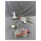 Miniature Cast Iron Skillet & Toy Utensils Lot