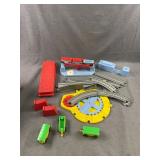 Plastic Toy Train Track & Accessories Lot