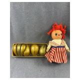 Raggedy Ann Doll & Red Goose Shoes Egg Banks