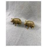 Antique A.C. Williams Cast Iron Pig Banks Pair
