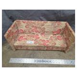 Miniature Floral Doll Sofa Bench