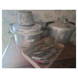 2 Pressure Cookers And Kitchen Utensiles