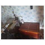 Childs Table, Lamps & Trunk