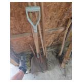 Misc. Yard Tools, Shovel, Forks, Pruners