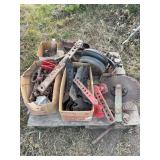 Pallet of Parts, Shovels, Points