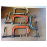 Set of 4 Heavy Duty Drop Forged C-Clamps