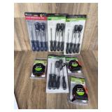 Pittsburgh Screwdriver Sets & Tape Measures Lot