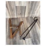 Antique Wooden Compass & Iron Calipers