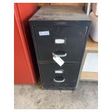 2 Drawer Metal File Cabinets - contents included