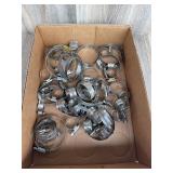 Assorted Metal Worm Gear Hose Clamps Lot