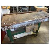 Antique C Christiansen Woodworker Workbench