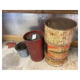Kerr-McGee Tronamang Drum & Metal Buckets Lot