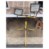 Dual Head Halogen Work Light with Tripod