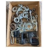 Metal Hardware Lot: Snap Hooks, Washers & More