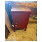 Red Metal Locking Storage Safe Cabinet