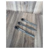 3 Craftsman USA Teardrop Ratchet Wrenches