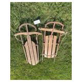 Gladding Champion & Unbranded Wooden Sleds