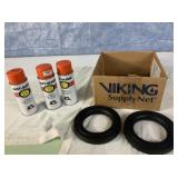 3 Rustolium Orange Spray Paint, 2 7" ESKA Tires