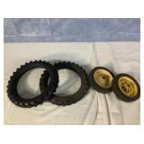 Pedal Car Parts 2-12.175" & 2 - 7" Tire & Rims