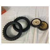 Pedal Car Parts 2-12.175" & 2 - 7" Tire & Rims