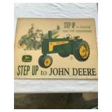 Step Up  To John Deere Metal Sign