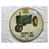 John Deere Metal Sign Model 60 1952-1956
