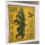 John Deerre Metal Sign A Series Tractors