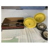 2-9" Rims, 2 Tires, Front Steering Column