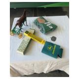 JD Suspenders, JD Thermometer, Koozie, Windup Hors