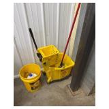 Mop Bucket and Brushes