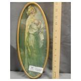 Gold Oval Frame Picture mother holding baby
