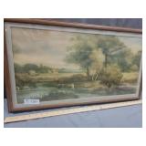 Wood Frame Country Scene