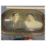 Oval Picture of a Man and Woman