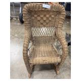 Wicker childs rocker