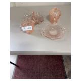Vintage pink glass